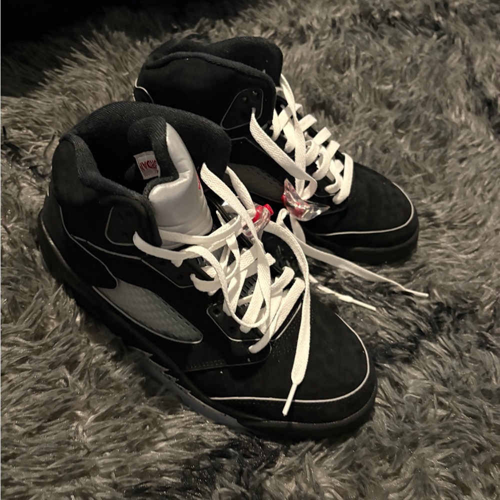Jordan Black and White High-Top Sneakers